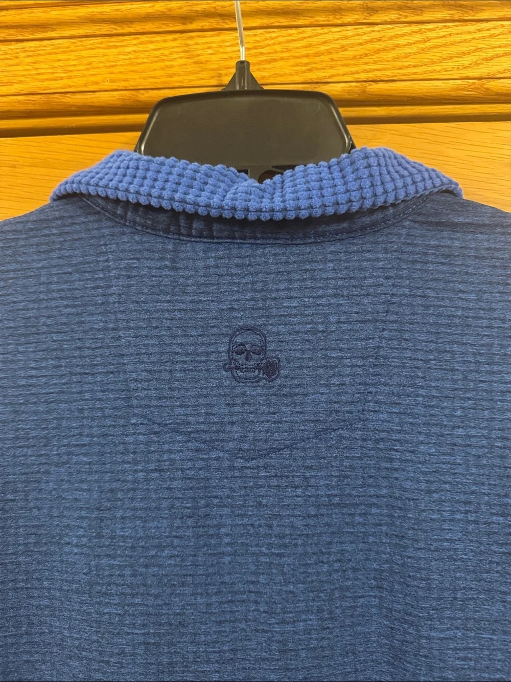 ROBERT GRAHAM Men’s Textured Waffle Knit Quarter Zip Skull Rose Pullover Sz 2XL